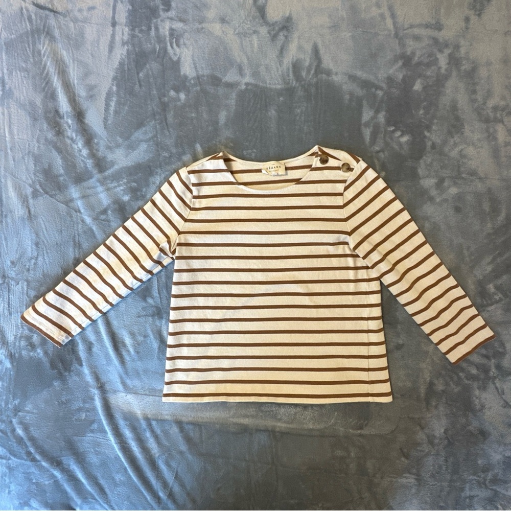 Sézane Colette Marinier Camel/Evru Women’s Size Small